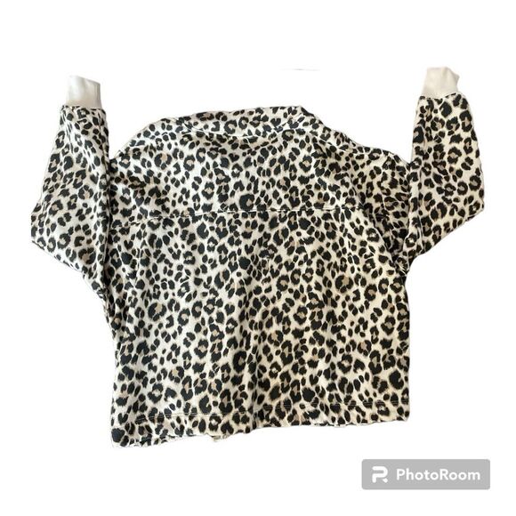 ⚡️ Old Navy Leopard Zip Up Drawstring Sweatshirt ~ Size S ⚡️ - Picture 2 of 3